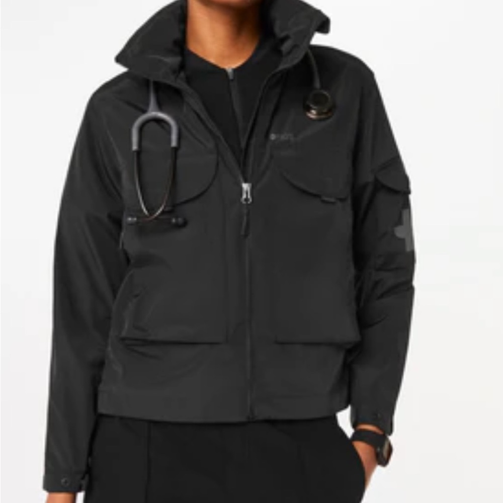 Figs Technical Collection Jacket Black Medical Wi… - image 1